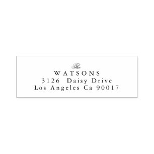 Classic Black Traditional Wedding Return Self-inking Stamp