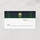 Classic Black Watch Plaid Wedding Place Card