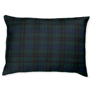 Classic Black Watch Tartan Dark Green Navy Blue Pet Bed
