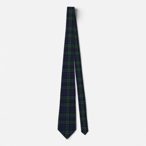 Classic Black Watch Tartan Plaid Neck Tie