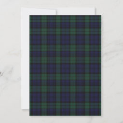 Classic Black Watch Tartan Wedding Invitation | Zazzle