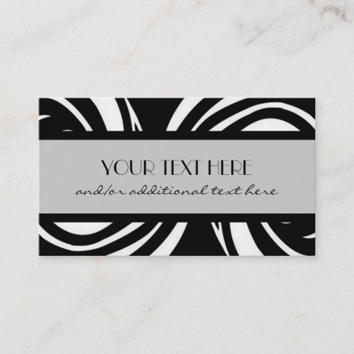 Customizable Classic Black &amp; White Business Card Template