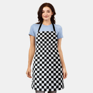 Classic Black & White Checker Apron