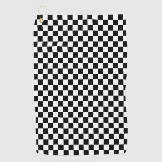 Classic Black & White Checker Golf Towel