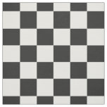 Classic Black White Checkered Checkerboard Pattern Fabric