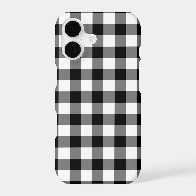 Classic Black White Gingham Case-Mate iPhone Case (Back)