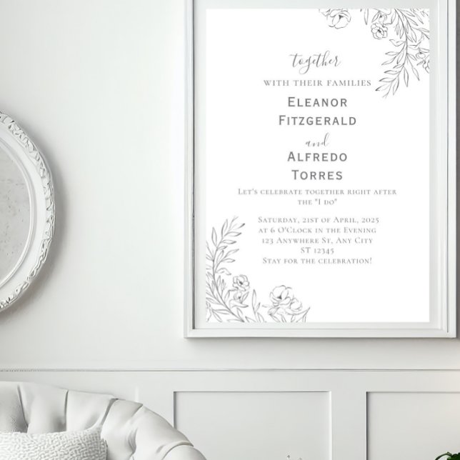 Classic Black & White Illustrated Invitation (Creator Uploaded)