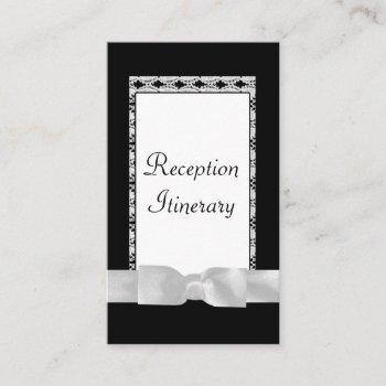 Classic Black & White Lace With Bow Enclosure Card by StarStruckDezigns at Zazzle