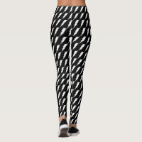 Black/White Houndstooth Print QUEEN SIZE Leggings