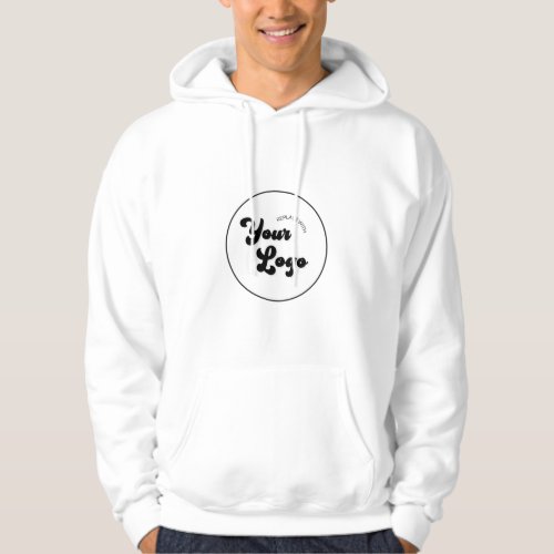 Classic Black  White Logo Business Promotional  Hoodie