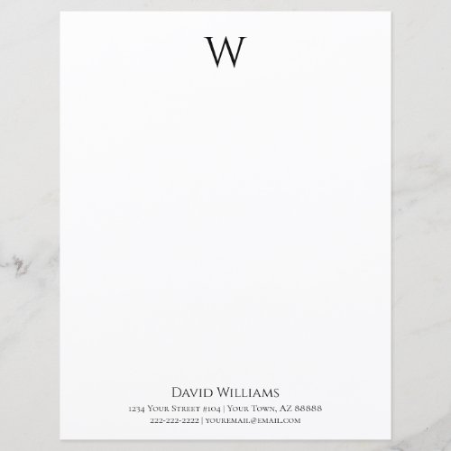 Classic Black White Personalized Stationary