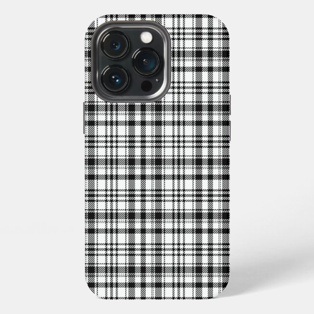  Classic  Black & White PLaid  iPhone Case (Back)