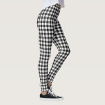 Classic Black White Plaid Pattern Leggings<br><div class="desc">Classic black and white plaid pattern is made of black, white, and grey squares with thin lines of white dividing the black and gray squares. To see the design Black and White Plaid Pattern on other items, click the "Rocklawn Arts" link below. Digitally created image. Copyright ©Claire E. Skinner. All...</div>