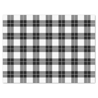 Classic Black White Plaid Pattern Tissue Paper