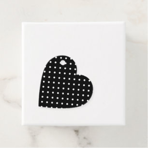 Classic Black & White Polkadots Favor Tags