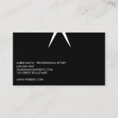 Classic Black White / Salon Stylist Business Card (Back)
