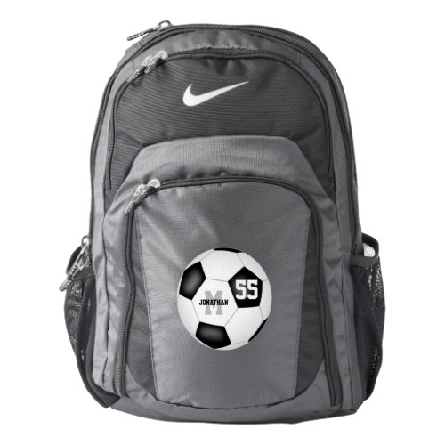 classic black white soccer ball boys or girls backpack