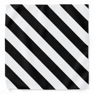 Classic Black & White Stripe Bandana