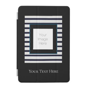 classic black white stripe iPad Smart Cover custom