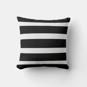 Classic Black & White Striped Throw Pillow – Mode