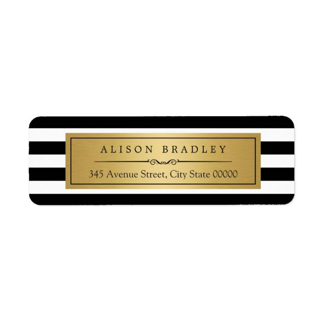 Classic Black White Stripes Gold Label (Front)