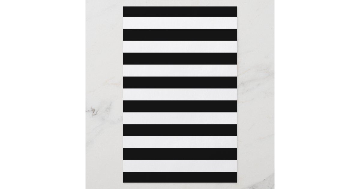 Classic Black White Stripes Gold Service Menu | Zazzle