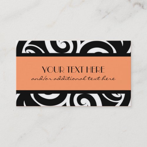 Classic Black &amp; White Swirl Business Card Templates