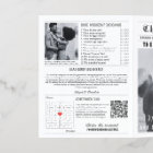 Classic Black & White Wedding Newspaper Program