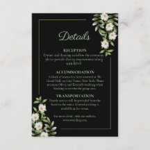 Classic Black with White Camellia Wedding