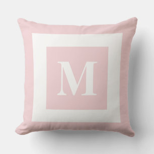 Classic Block Monogram Pillow with Border