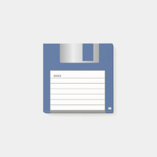 Classic Blue 3.5" Floppy Disk Post-It Notes