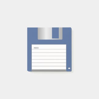 Classic Blue 3.5" Floppy Disk Post-It Notes
