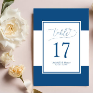 Classic Blue 5"x7" Table number