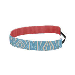 Classic Blue and Cappuchino Dome Effect Mandala Athletic Headband