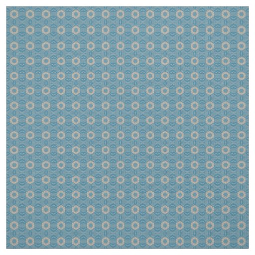 Classic Blue and Cappuchino Repeat Pattern Fabric
