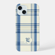Classic Blue and Cream Plaid Phone Case