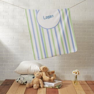 Classic Blue and Lime Personalize Encircled Name