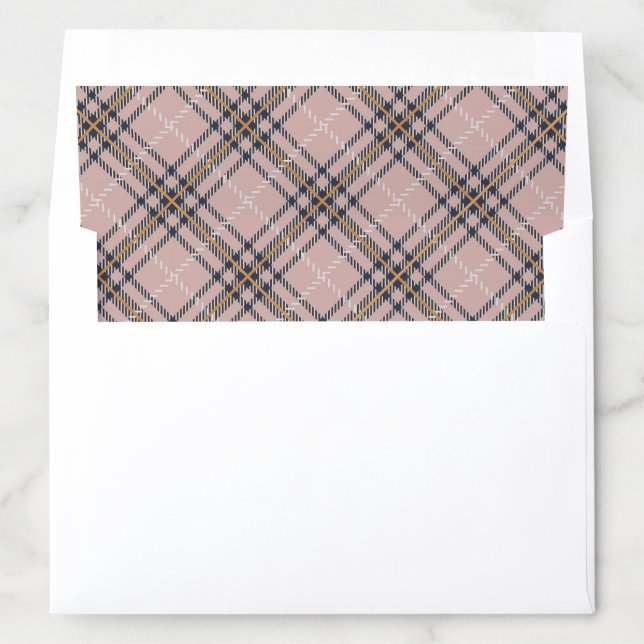 Classic Blue and Pink Tartan Plaid Envelope Liner (In Envelope)