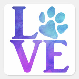 Classic Blue and Purple Square Sticker