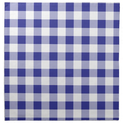 Classic Blue and White Buffalo Plaid Pattern Cloth Napkin