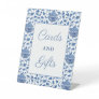 Classic Blue And White Cards And Gifts Baby Shower Pedestal Sign