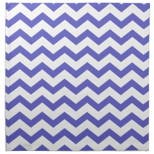 Classic Blue and White Chevrons Cloth Napkin