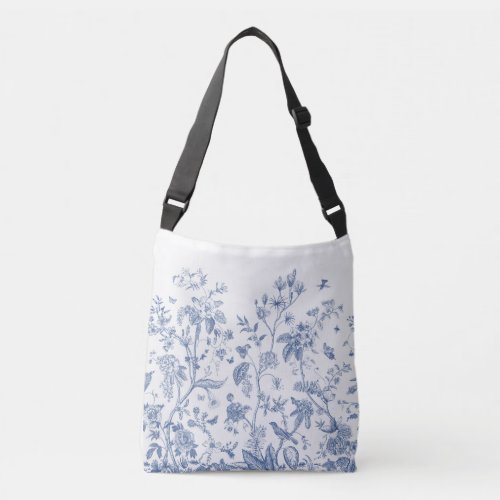 Classic Blue and White Chinoiserie Crossbody Bag
