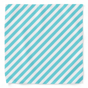 Classic blue and white diagonal stripes bandana
