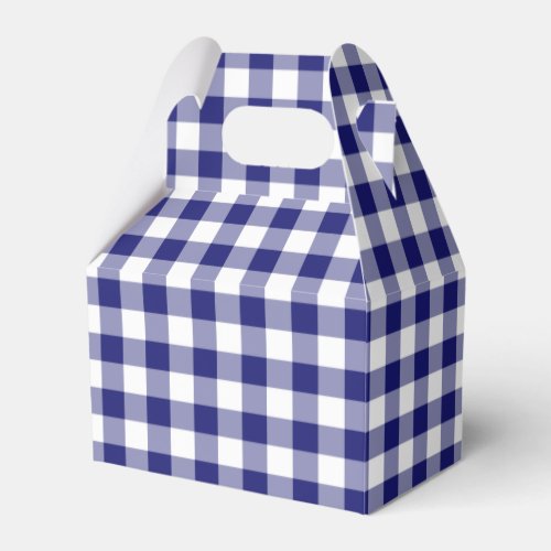 Classic Blue and White Farmhouse Checked Gingham Favor Boxes