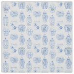 Classic Blue And White Ginger Jar Chinoiserie Fabric