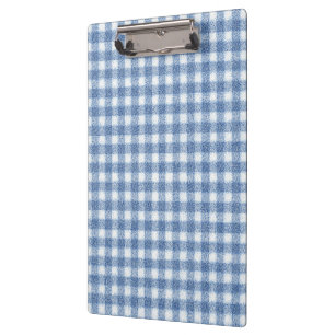 Classic Blue and White Gingham Check  Clipboard