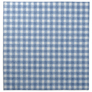 Classic Blue and White Gingham Check Cloth Napkin