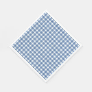 Classic Blue and White Gingham Check Napkins