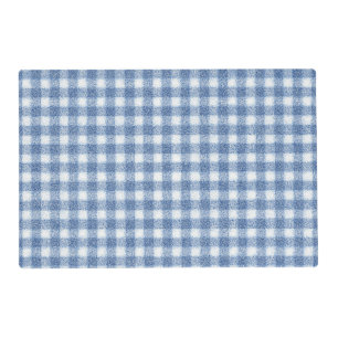 Classic Blue and White Gingham Check Placemat